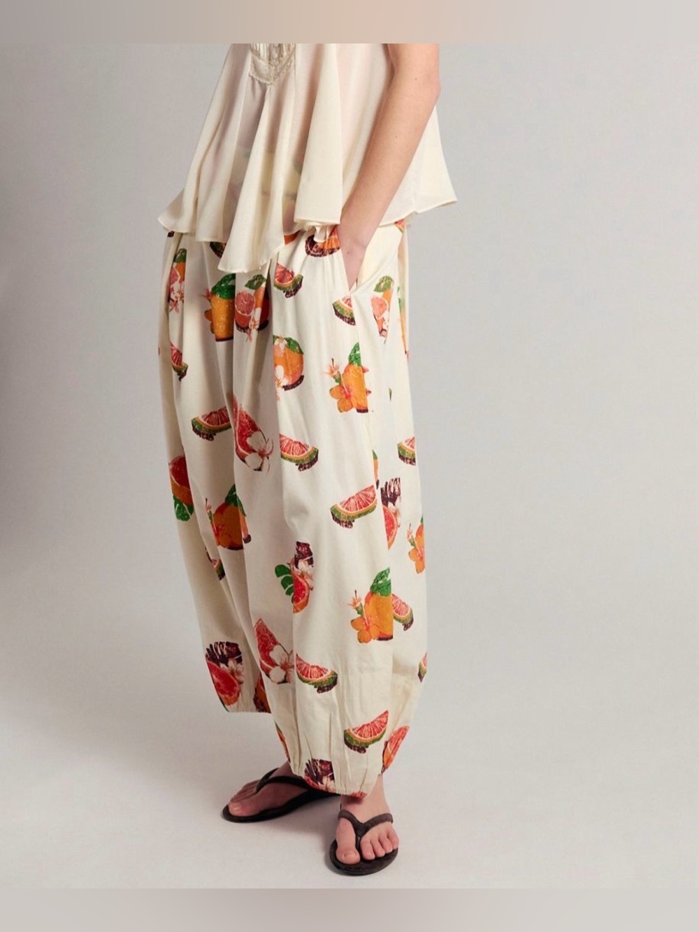Free People Printed Moonflower Balloon Pants